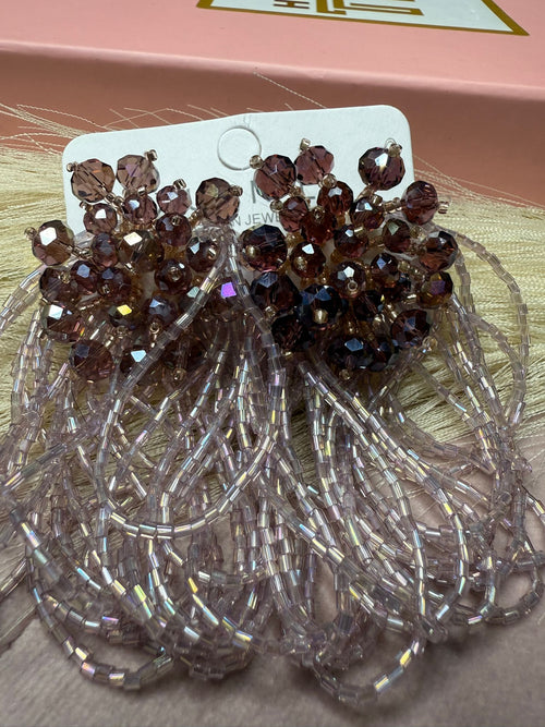 Amethyst cascade statement earrings – Amethyst Cascade Earrings by House of TML