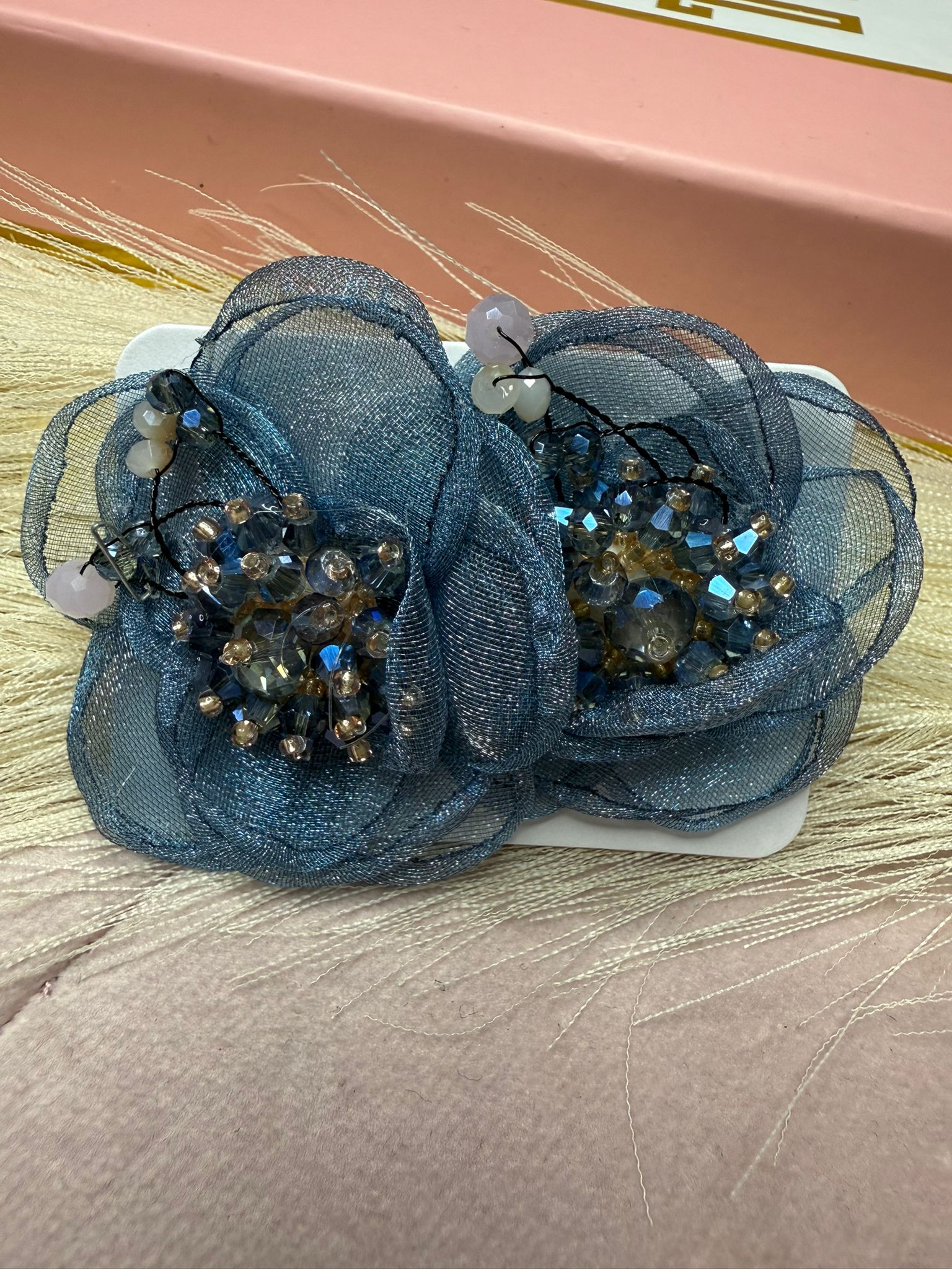 Azure Blossom Tassel Earrings