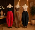 High-waisted draped palazzo trousers – Asymmetric Draped Palazzo Pants by House of TML