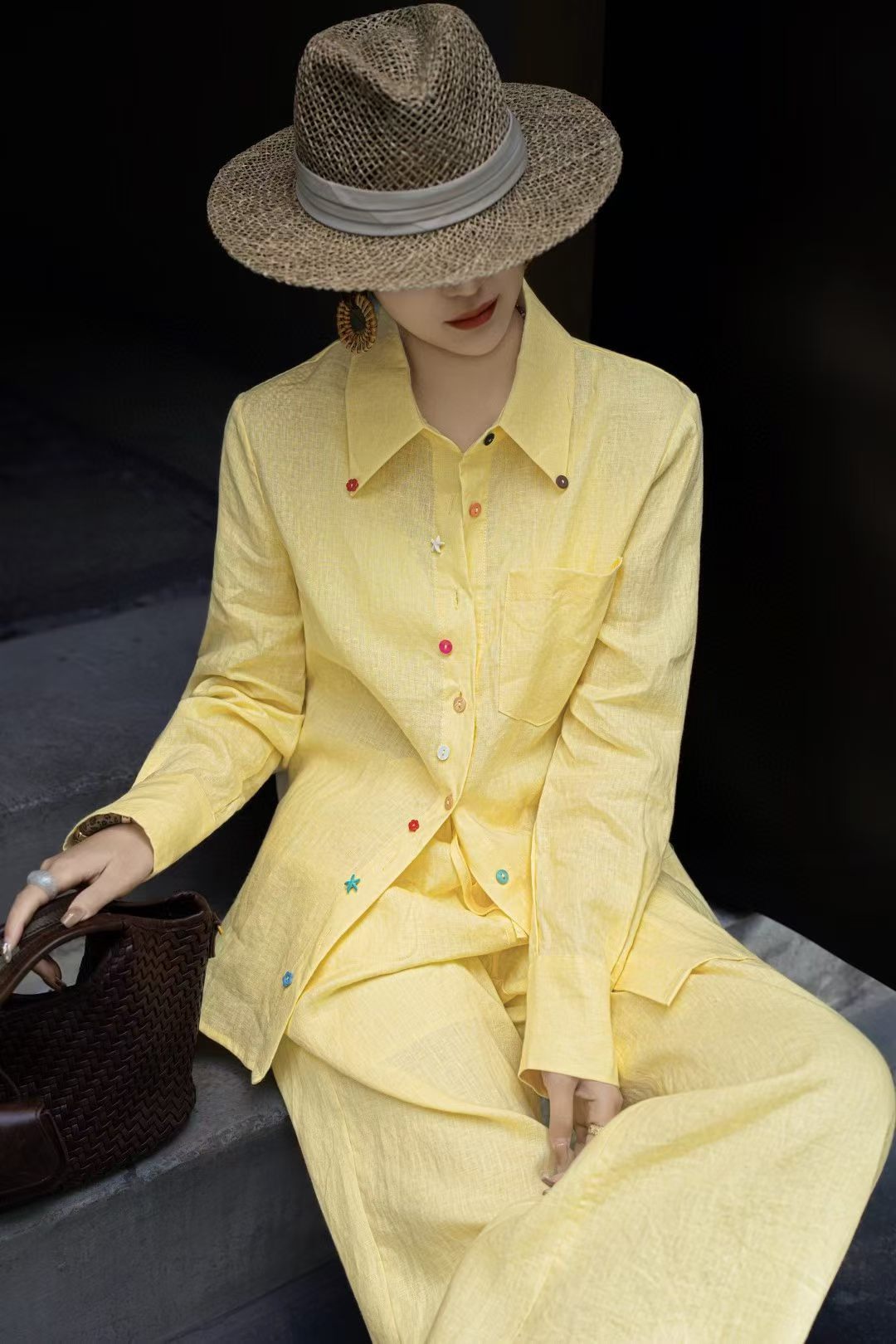 LINEN PANT SET