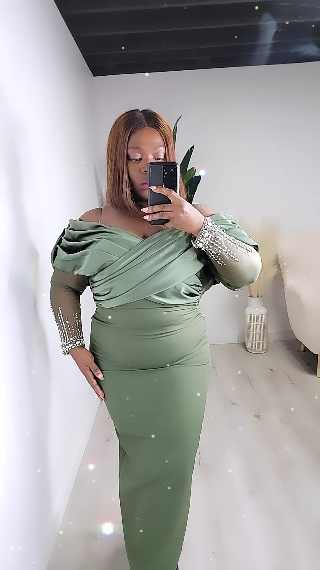Dora Green Dress – green occasion dress, view 4 of 5