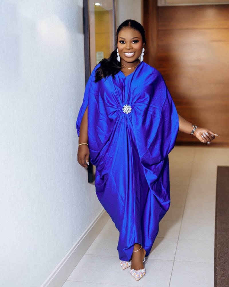 ROYAL BLUE  KAFTAN